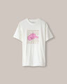 Playera Manga Corta Estampada,BLANCO
